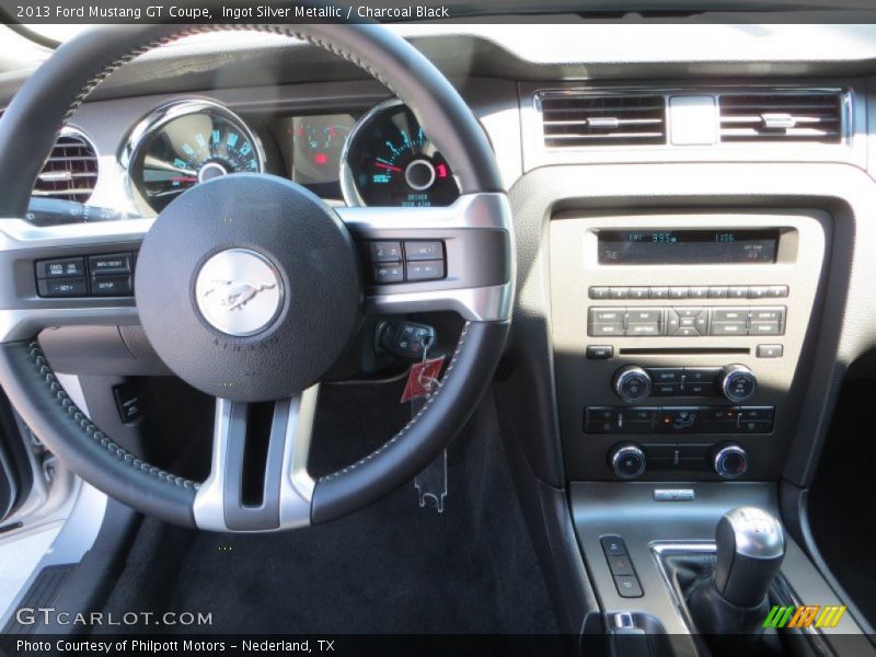 Ingot Silver Metallic / Charcoal Black 2013 Ford Mustang GT Coupe
