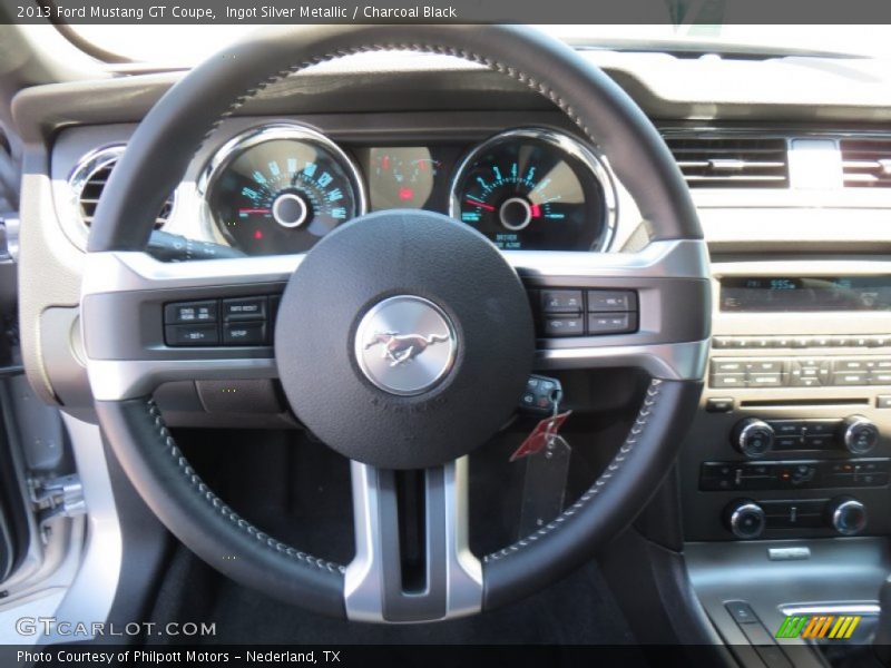 Ingot Silver Metallic / Charcoal Black 2013 Ford Mustang GT Coupe