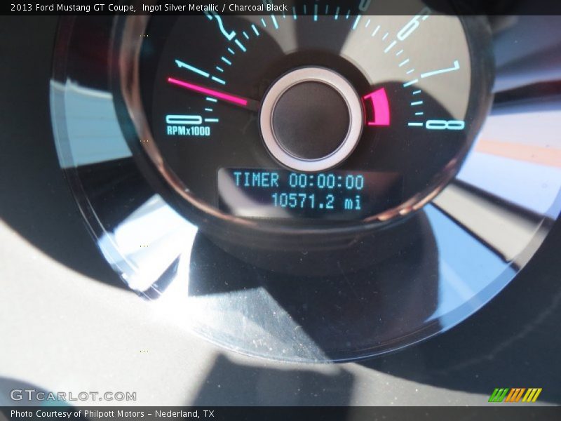 Ingot Silver Metallic / Charcoal Black 2013 Ford Mustang GT Coupe