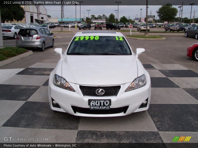 Starfire White Pearl / Light Gray 2012 Lexus IS 250