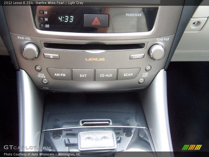 Starfire White Pearl / Light Gray 2012 Lexus IS 250