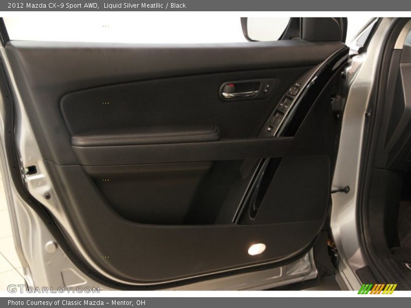 Liquid Silver Meatllic / Black 2012 Mazda CX-9 Sport AWD