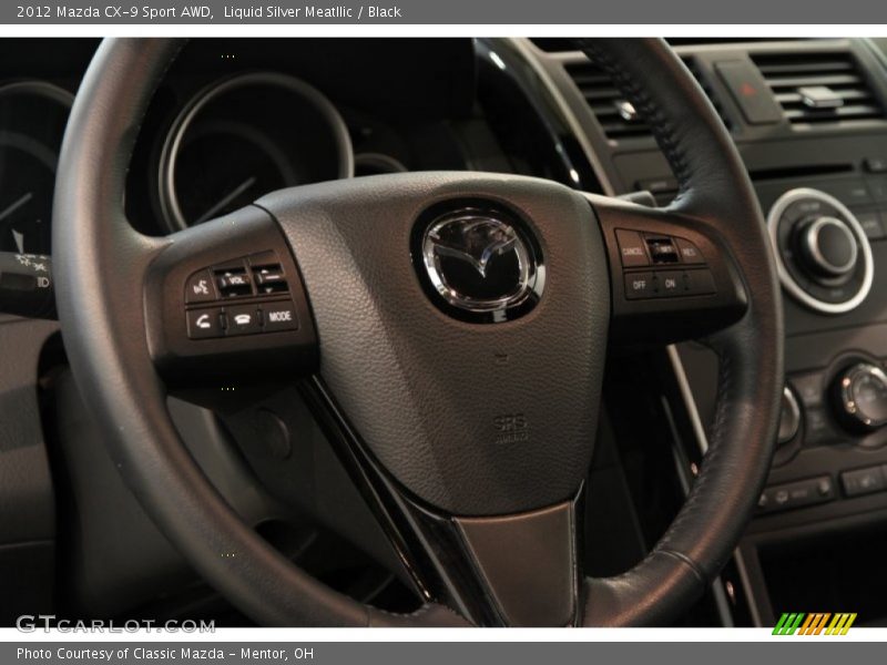 Liquid Silver Meatllic / Black 2012 Mazda CX-9 Sport AWD