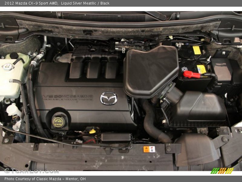 Liquid Silver Meatllic / Black 2012 Mazda CX-9 Sport AWD