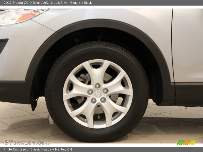 Liquid Silver Meatllic / Black 2012 Mazda CX-9 Sport AWD