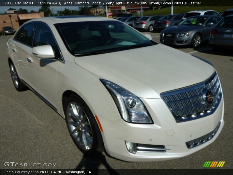 White Diamond Tricoat / Very Light Platinum/Dark Urban/Cocoa Opus Full Leather 2013 Cadillac XTS Platinum AWD