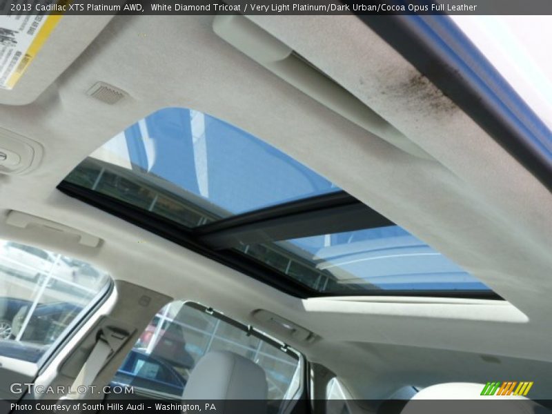 White Diamond Tricoat / Very Light Platinum/Dark Urban/Cocoa Opus Full Leather 2013 Cadillac XTS Platinum AWD