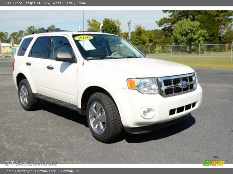 White Suede / Stone 2010 Ford Escape XLT V6