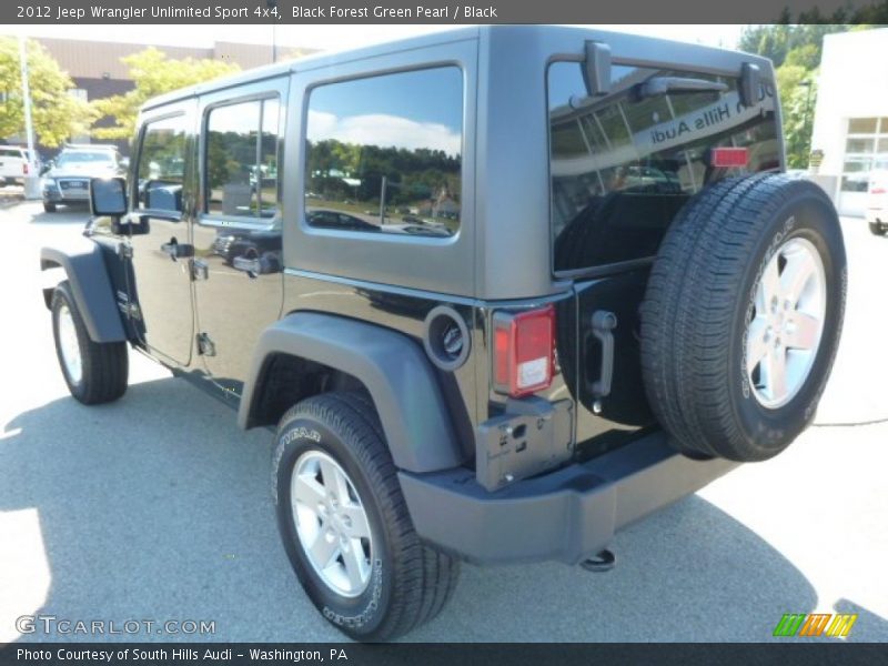 Black Forest Green Pearl / Black 2012 Jeep Wrangler Unlimited Sport 4x4