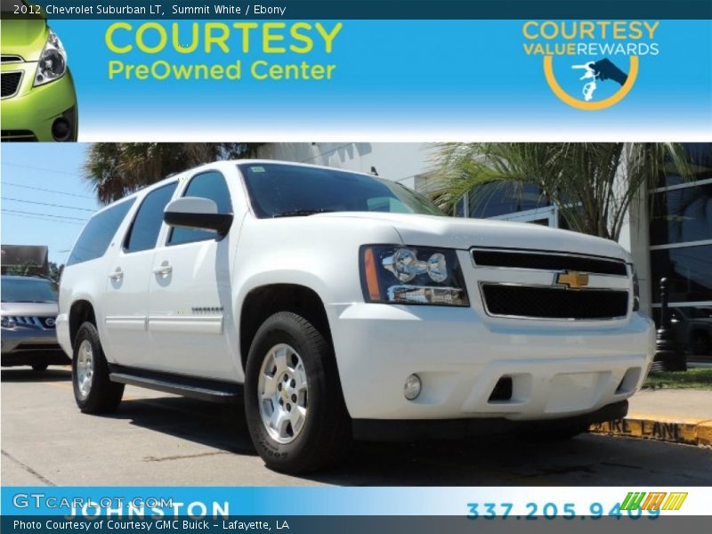 Summit White / Ebony 2012 Chevrolet Suburban LT