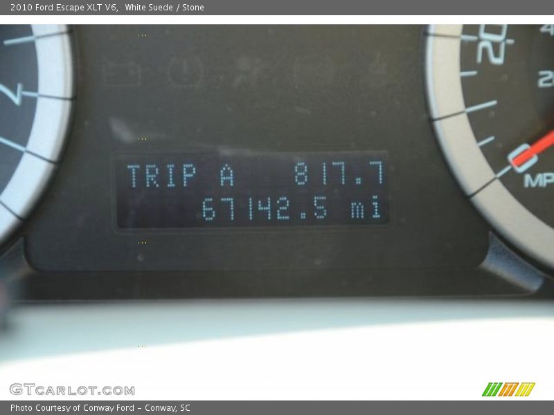 White Suede / Stone 2010 Ford Escape XLT V6