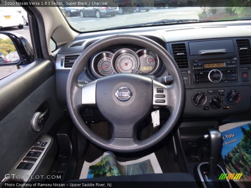 Super Black / Charcoal 2010 Nissan Versa 1.8 S Sedan