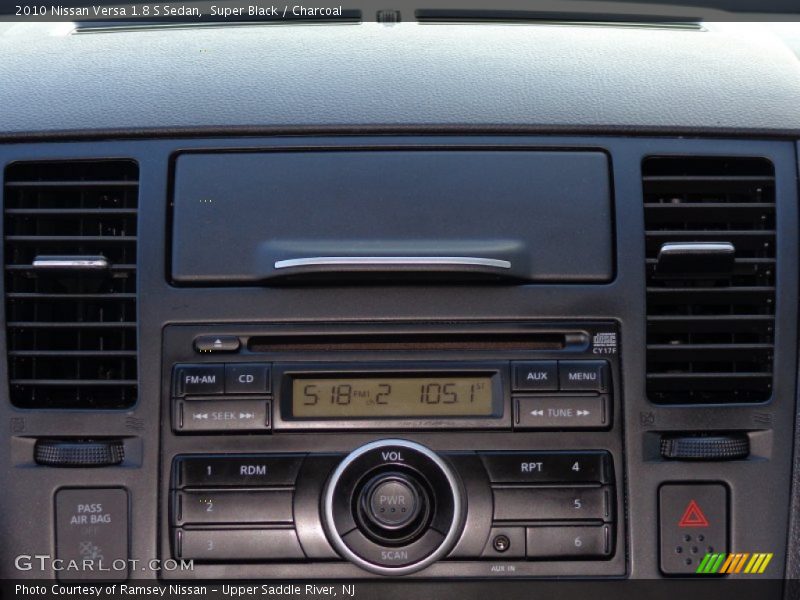 Super Black / Charcoal 2010 Nissan Versa 1.8 S Sedan