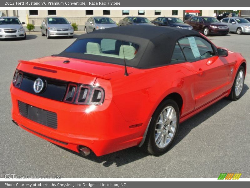 Race Red / Stone 2013 Ford Mustang V6 Premium Convertible