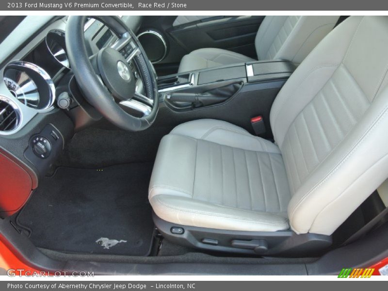 Race Red / Stone 2013 Ford Mustang V6 Premium Convertible