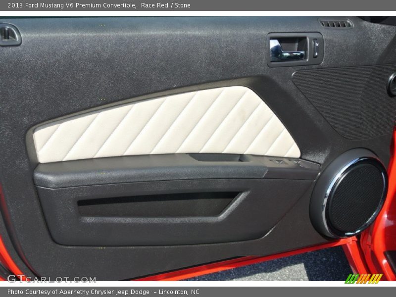 Race Red / Stone 2013 Ford Mustang V6 Premium Convertible