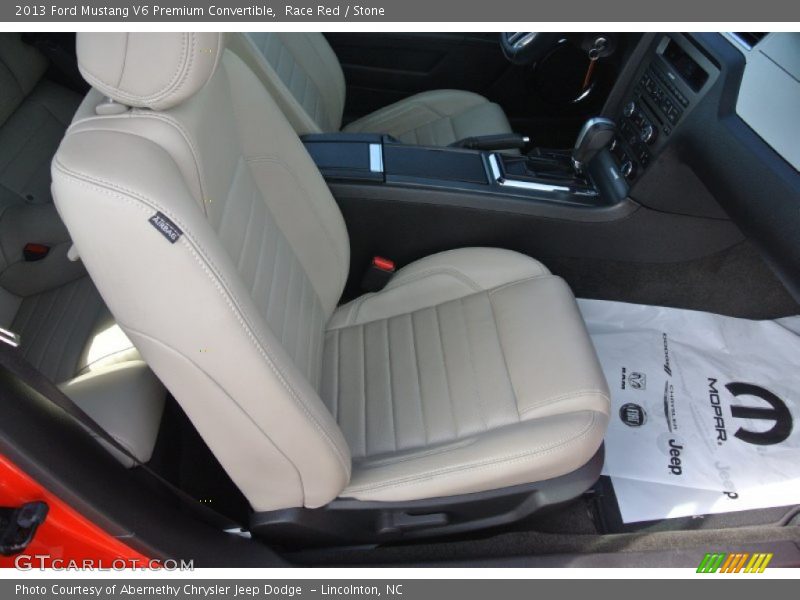 Race Red / Stone 2013 Ford Mustang V6 Premium Convertible