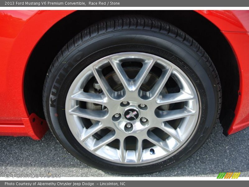 Race Red / Stone 2013 Ford Mustang V6 Premium Convertible