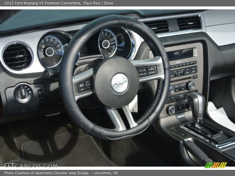 Race Red / Stone 2013 Ford Mustang V6 Premium Convertible
