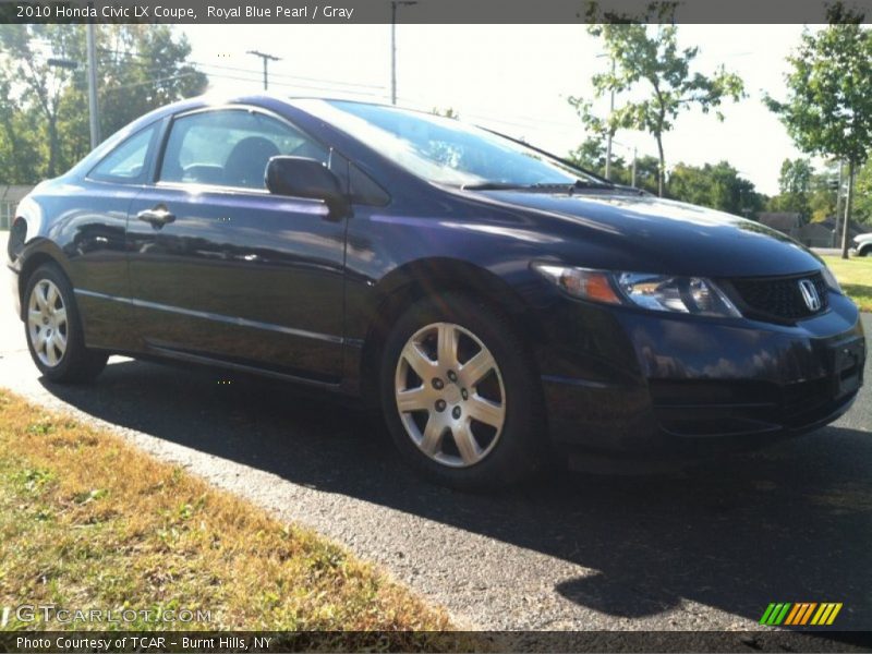 Royal Blue Pearl / Gray 2010 Honda Civic LX Coupe