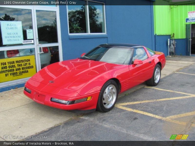 Bright Red / Gray 1991 Chevrolet Corvette Coupe