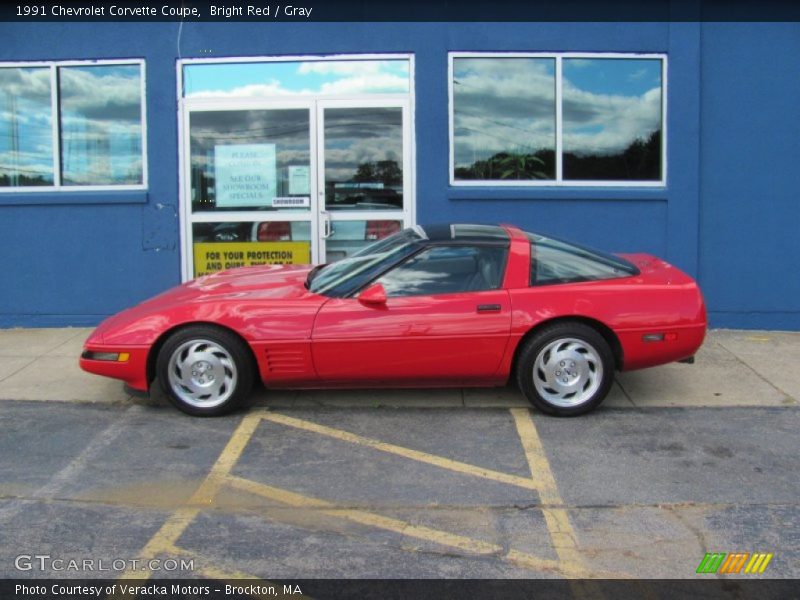 Bright Red / Gray 1991 Chevrolet Corvette Coupe