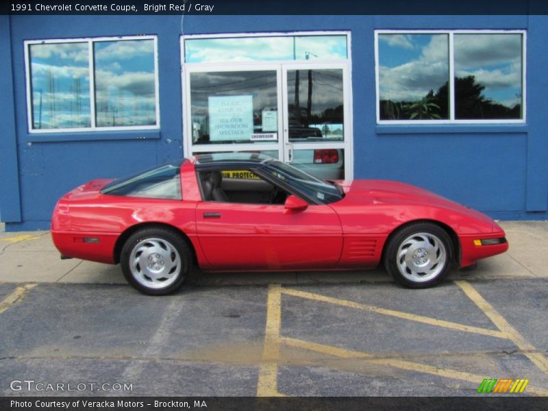 Bright Red / Gray 1991 Chevrolet Corvette Coupe