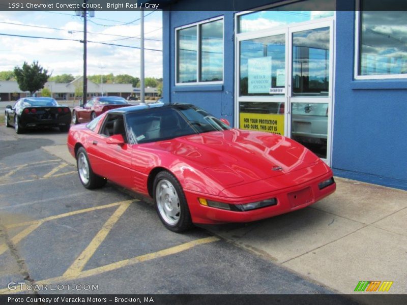 Bright Red / Gray 1991 Chevrolet Corvette Coupe