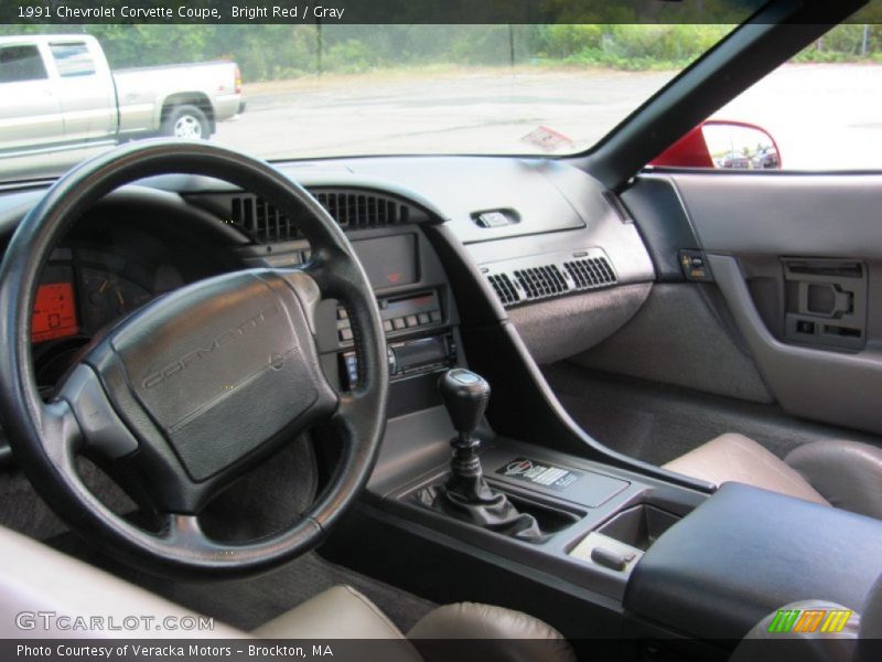 Bright Red / Gray 1991 Chevrolet Corvette Coupe