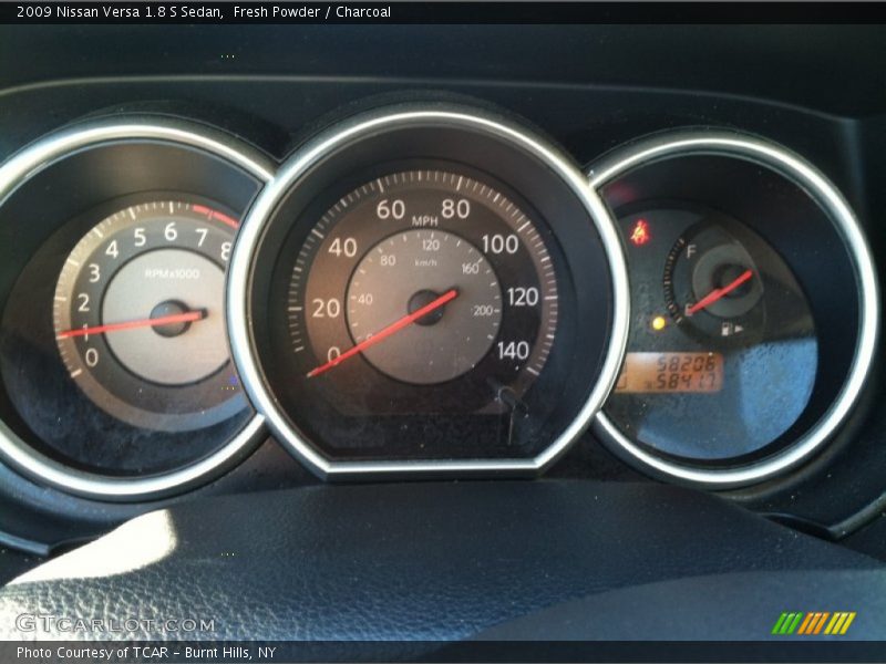 Fresh Powder / Charcoal 2009 Nissan Versa 1.8 S Sedan