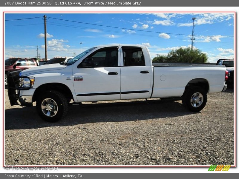 Bright White / Medium Slate Gray 2007 Dodge Ram 2500 SLT Quad Cab 4x4