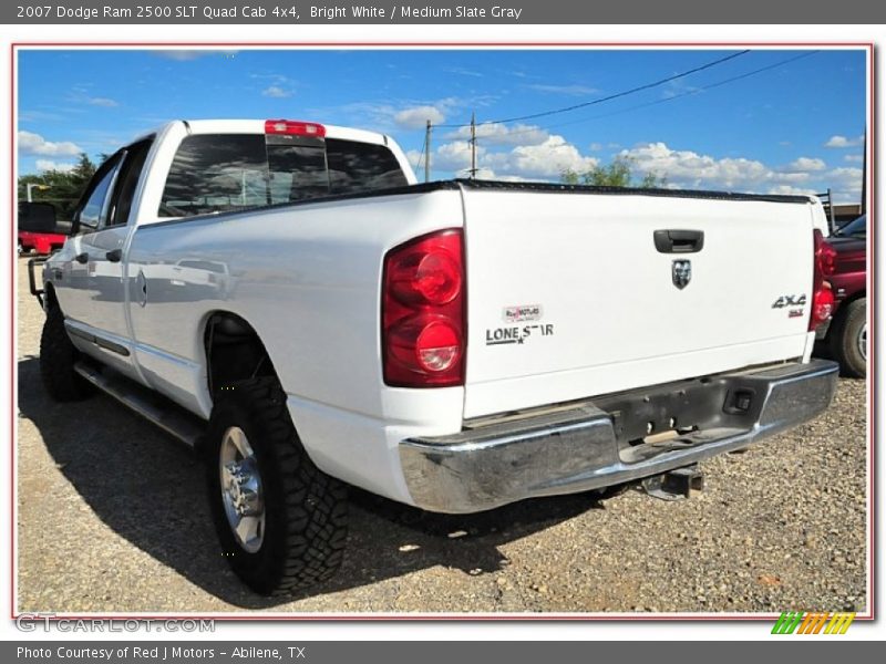 Bright White / Medium Slate Gray 2007 Dodge Ram 2500 SLT Quad Cab 4x4