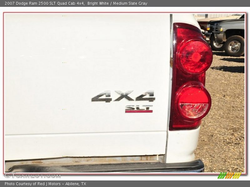 Bright White / Medium Slate Gray 2007 Dodge Ram 2500 SLT Quad Cab 4x4