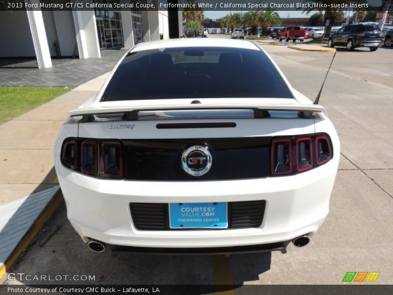 Performance White / California Special Charcoal Black/Miko-suede Inserts 2013 Ford Mustang GT/CS California Special Coupe