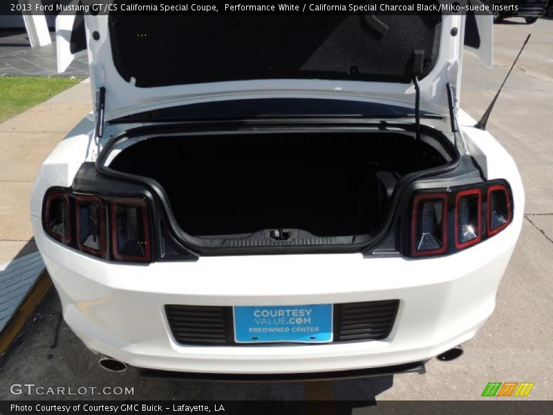 Performance White / California Special Charcoal Black/Miko-suede Inserts 2013 Ford Mustang GT/CS California Special Coupe