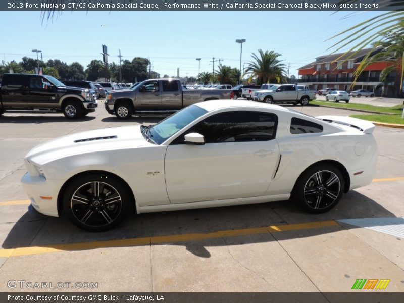 Performance White / California Special Charcoal Black/Miko-suede Inserts 2013 Ford Mustang GT/CS California Special Coupe