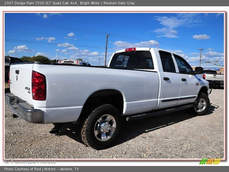 Bright White / Medium Slate Gray 2007 Dodge Ram 2500 SLT Quad Cab 4x4