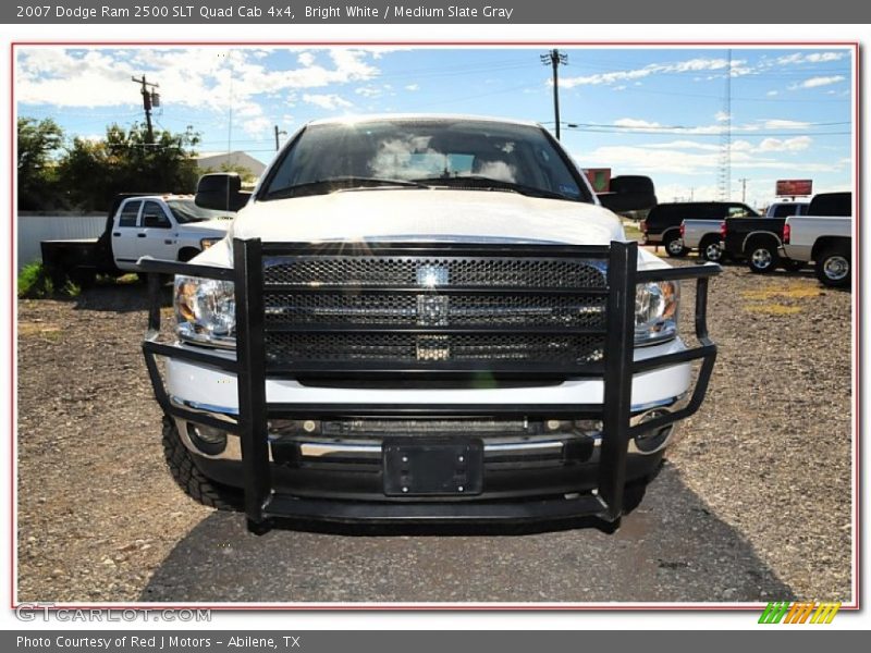 Bright White / Medium Slate Gray 2007 Dodge Ram 2500 SLT Quad Cab 4x4