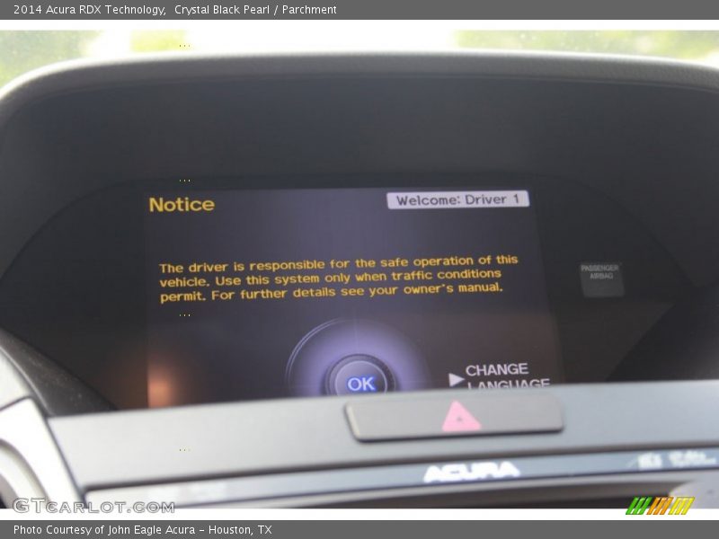 Crystal Black Pearl / Parchment 2014 Acura RDX Technology