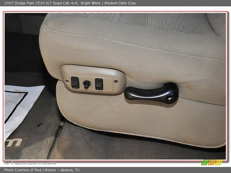 Bright White / Medium Slate Gray 2007 Dodge Ram 2500 SLT Quad Cab 4x4