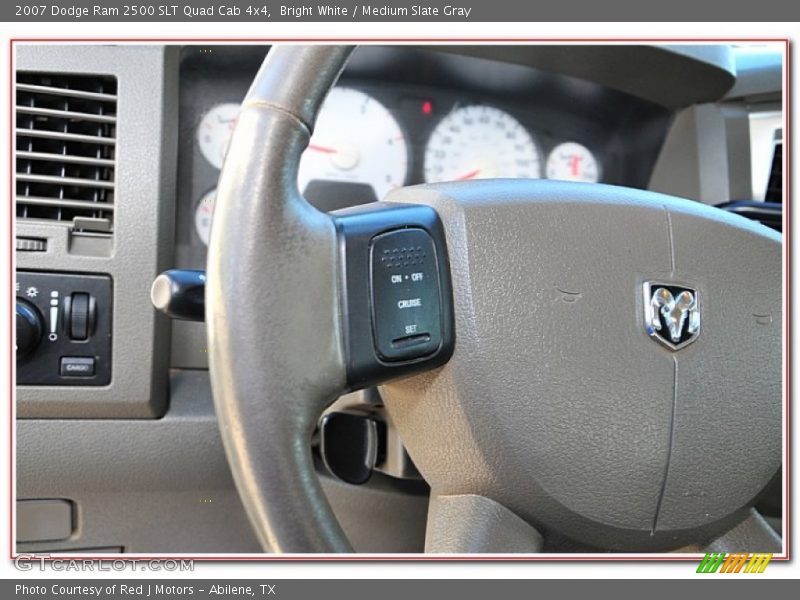 Bright White / Medium Slate Gray 2007 Dodge Ram 2500 SLT Quad Cab 4x4