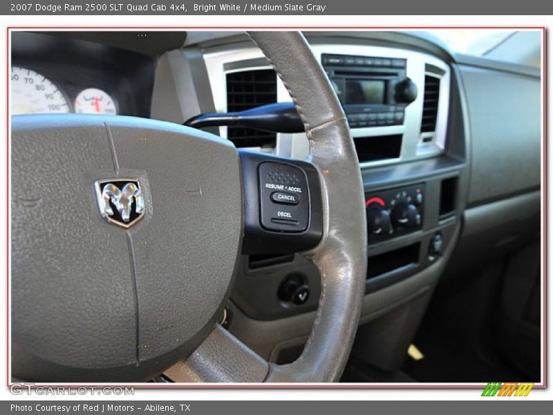 Bright White / Medium Slate Gray 2007 Dodge Ram 2500 SLT Quad Cab 4x4