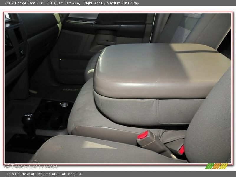 Bright White / Medium Slate Gray 2007 Dodge Ram 2500 SLT Quad Cab 4x4