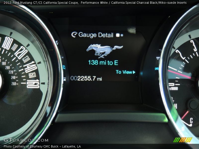 Performance White / California Special Charcoal Black/Miko-suede Inserts 2013 Ford Mustang GT/CS California Special Coupe
