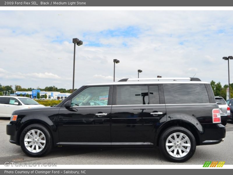 Black / Medium Light Stone 2009 Ford Flex SEL