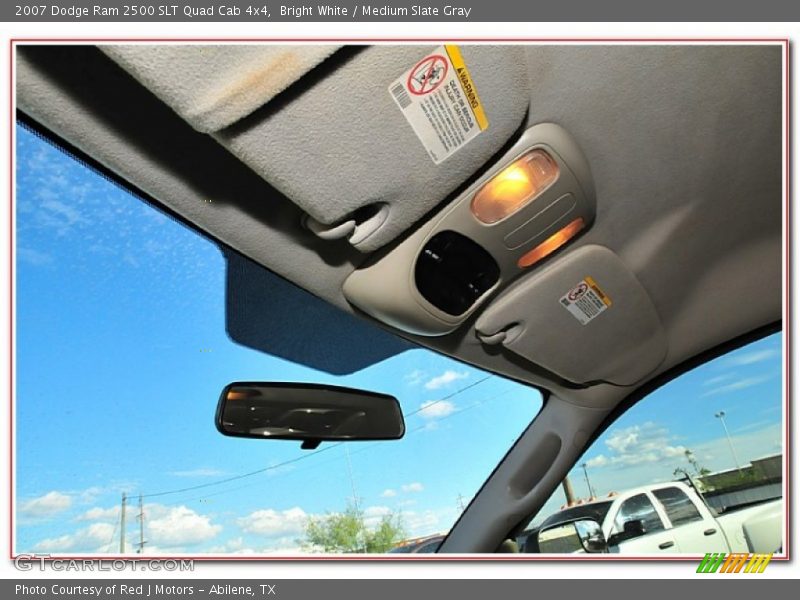 Bright White / Medium Slate Gray 2007 Dodge Ram 2500 SLT Quad Cab 4x4