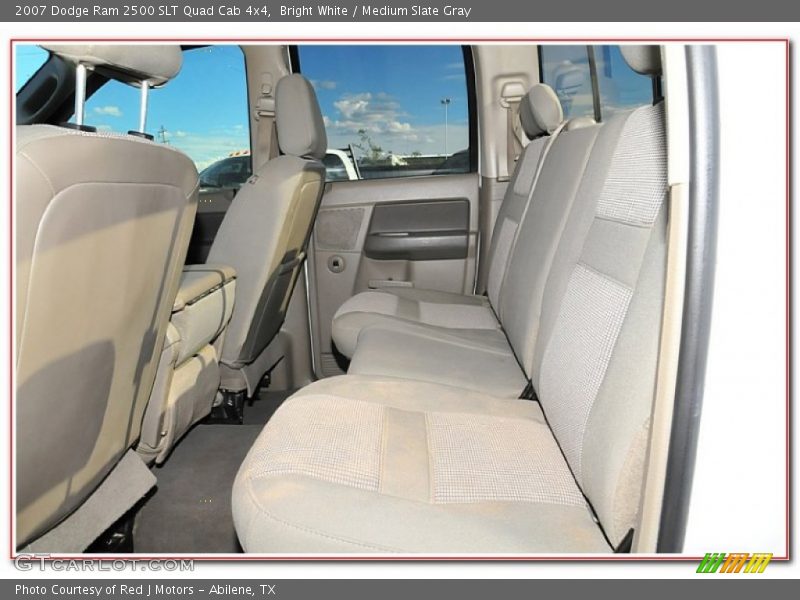 Bright White / Medium Slate Gray 2007 Dodge Ram 2500 SLT Quad Cab 4x4