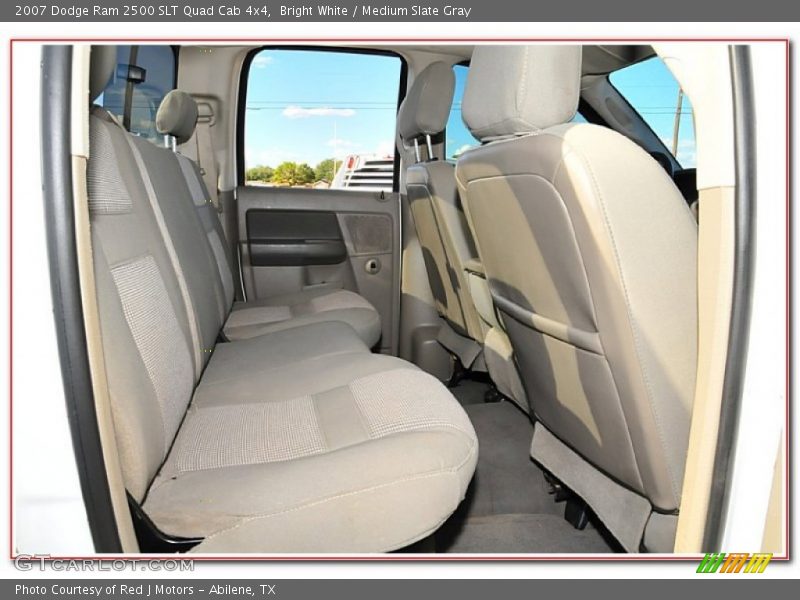 Bright White / Medium Slate Gray 2007 Dodge Ram 2500 SLT Quad Cab 4x4
