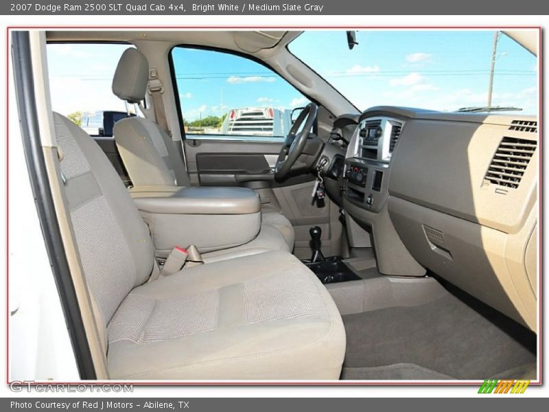 Bright White / Medium Slate Gray 2007 Dodge Ram 2500 SLT Quad Cab 4x4