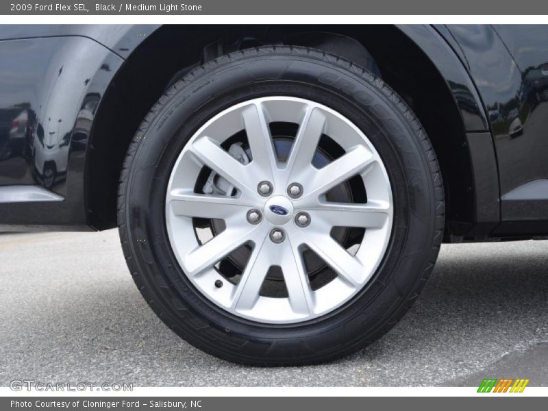 Black / Medium Light Stone 2009 Ford Flex SEL